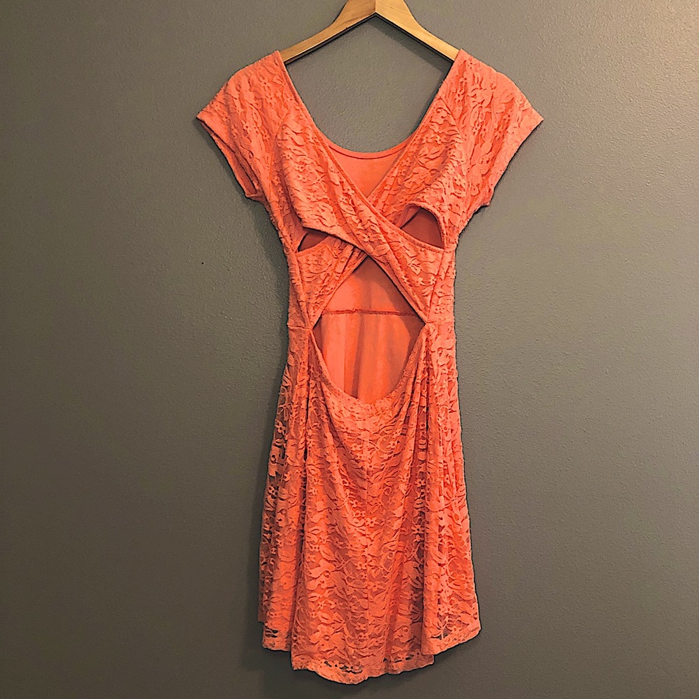 Rue21 Cross-Back Lace Skater Dress